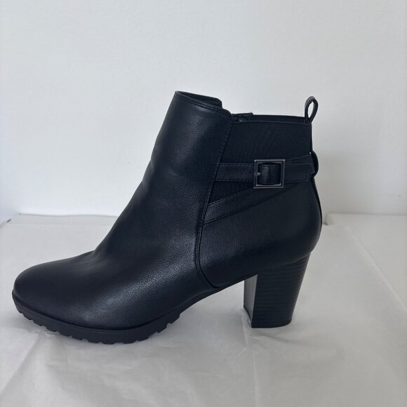 Kelly & Katie Boots Size 11 Black Ankle Office Chic Block Heel Booties Corp Core - Picture 12 of 15